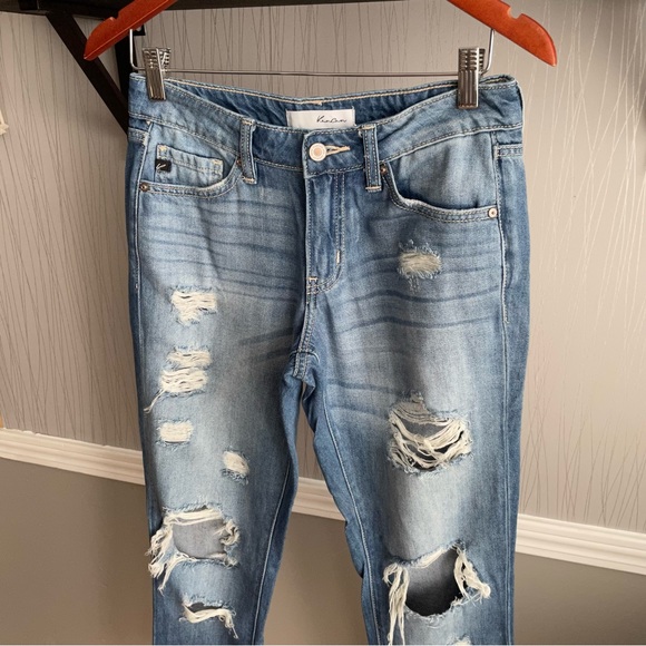 Kancan Mid Rise Boyfriend Fit Denim Jeans KC8281M - Picture 7 of 12